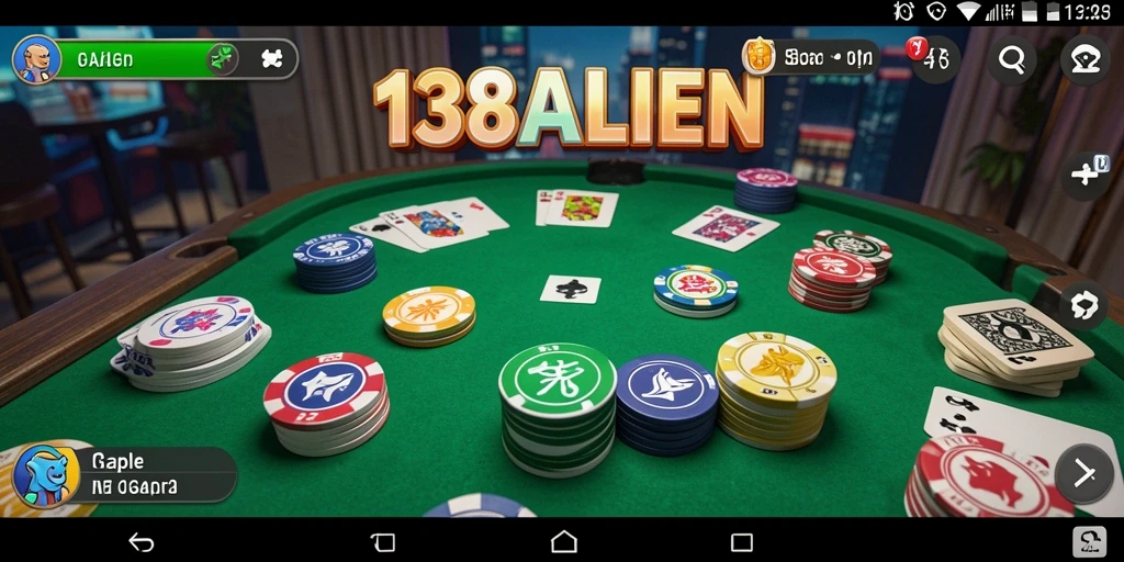 Tampilan screenshot dari gameplay seru 138ALIEN yang menampilkan permainan Gaple.
