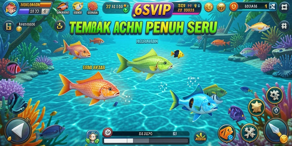 Screenshot menunjukkan gameplay seru Tembak Ikan di 6SVIP.