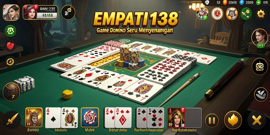 Screenshot gameplay Domino EMPATI138 dengan teman-teman.