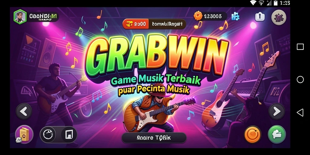 Gameplay seru GRABWIN yang menantang untuk para pecinta musik.
