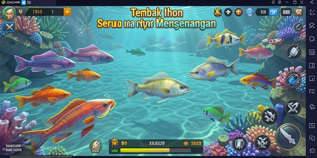 Screenshot IDAGAME menampilkan aksi menangkap ikan yang menegangkan.