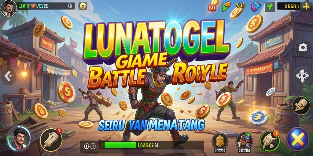 Tampilan aksi intens dalam gameplay LUNATOGEL Battle Royale.