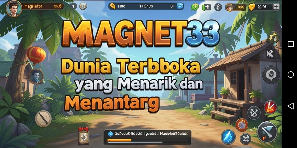 Tangkapan layar gameplay MAGNET33 yang menunjukkan eksplorasi dunia terbuka.
