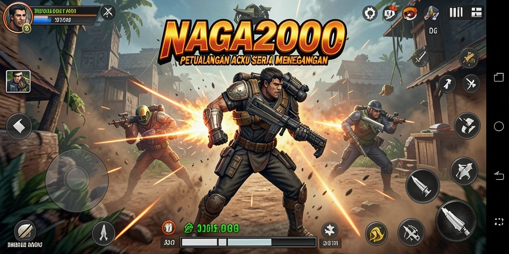 Screenshot NAGA2000 menunjukkan aksi mendebarkan di tengah pertempuran.