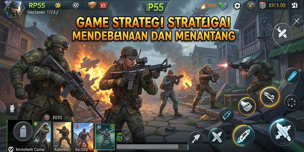 Screenshot menampilkan aksi pertempuran mendebarkan dalam RP55.