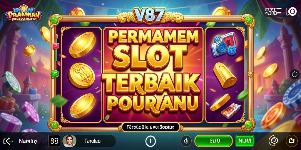 Screenshot gameplay V87 yang menampilkan pengalaman slot yang mendebarkan.