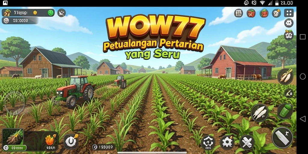 Tampilan gameplay WOW77 yang menarik saat bercocok tanam.